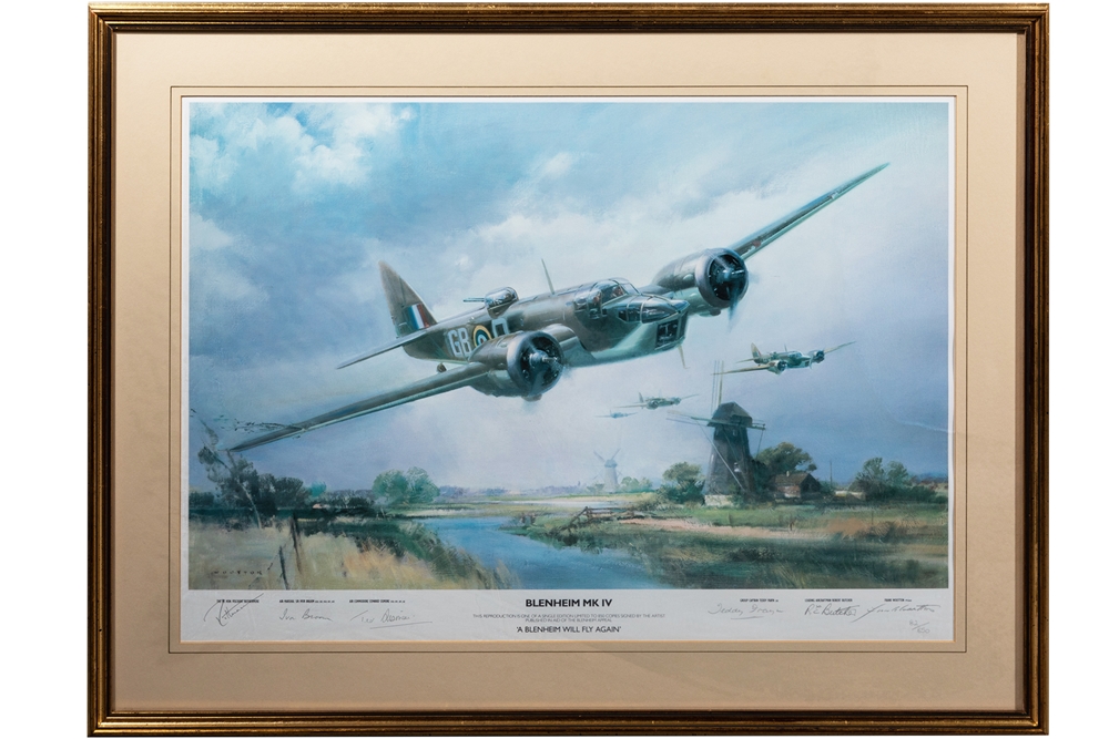 Frank Wootton 1988 A Blenheim Will Fly Again framed print - price £75